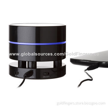 Round NFC Bluetooth Speaker, Bass Boost, 500mAh, Over 350-hour/Standby Time/Voice Prompt/3W x 1